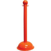 Heavy-Duty Stanchion, 40" High, Orange Mukwa Safety Services