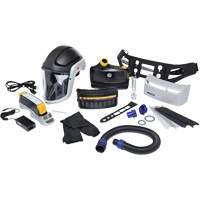 Trousse de respirateur d&eacute;puration dair propuls&eacute; pour lindustrie lourde Versaflo, Capuchon & visi&egrave;re, Pile Lithium-ion Mukwa Safety Services