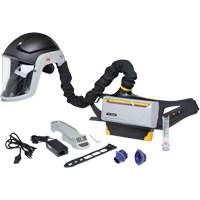 Trousse de respirateur d&eacute;puration dair propuls&eacute; pour lindustrie lourde Versaflo, Capuchon & visi&egrave;re, Pile Lithium-ion Mukwa Safety Services