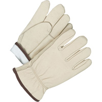 Driver/Roper Gloves, 10, Grain Cowhide Palm, Thinsulate Inner Lining Mukwa Safety Services
