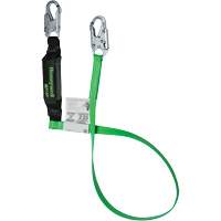 Energy-Absorbing Lanyard, 6', Locking Snap Hook Center, Locking Snap Hook Leg Ends, Polyester Mukwa Safety Services