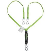 Miller&reg; HP Shock-Absorbing Lanyard, 4', Locking Snap Hook Center, Locking Snap Hook Leg Ends, Polyester Mukwa Safety Services
