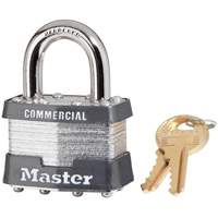 Cadenas lamin&eacute;, Argent, Cl&eacute;s identiques, Acier lamin&eacute;, Largeur de 1-3/4" Mukwa Safety Services