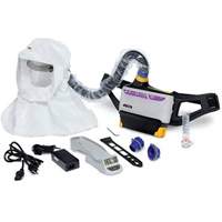 Ensemble respirateur d&eacute;puration dair propuls&eacute; facile &agrave; nettoyer Versaflo, Cagoule ample & visi&egrave;re, Pile Lithium-ion Mukwa Safety Services