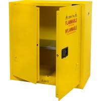 Armoire pour produits inflammables, 30 gal., 2 Porte(s), 43" La x 44" h x 18" p Mukwa Safety Services