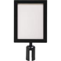 Sign Frame for Crowd Control Post, Black Mukwa Safety Services