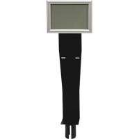 Sign & Dispenser Holder for Crowd Control Post, Black Mukwa Safety Services