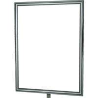 Heavy-Duty Vertical Sign Holder for Classic Posts, Polished Chrome Mukwa Safety Services