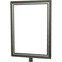 Heavy-Duty Vertical Sign Holder for Classic Posts, Satin Chrome Mukwa Safety Services