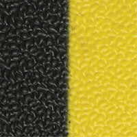 Airsoft Anti-Fatigue Mat, Pebbled, 3' x 5' x 3/8", Black/Yellow, PVC Sponge Mukwa Safety Services