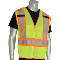 Dynamic Pip&reg; High Visibility Breakaway Vest, High Visibility Lime-Yellow, X-Large, Polyester Mukwa Safety Services