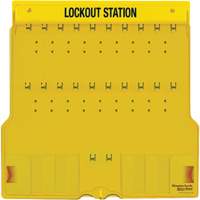Trilingual Covered Lock Station, None Padlocks, 20 Padlock Capacity, Padlocks Not Included Mukwa Safety Services