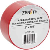 Ruban pour marquage d'all&eacute;es, 2" x 108', PVC, Rouge Mukwa Safety Services
