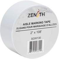 Ruban pour marquage d'all&eacute;es, 2" x 108', PVC, Blanc Mukwa Safety Services