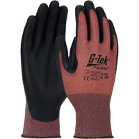 Gants r&eacute;sistants aux coupures G-Tek PolyKor X7 Neuroma, Petit, Calibre 18, Rev&ecirc;tement Polyur&eacute;thane, ASTM ANSI niveau A3/EN 388 niveau C Mukwa Safety Services