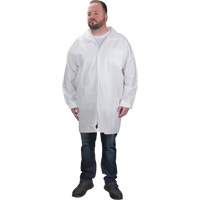Sarraus de laboratoire de protection, Microporeux, Blanc, Moyen Mukwa Safety Services
