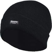 Lined Cuff Tuque, Thinsulate Lining, One Size, Black Mukwa Safety Services