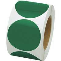 Pastilles de marquage color&eacute;es, Cercle, 3" lo x 3" la, Vert, Vinyle Mukwa Safety Services