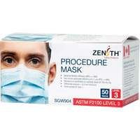Disposable Procedure Face Masks, ASTM F2100 Level 3, Class 1 Mukwa Safety Services