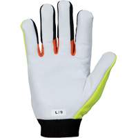 ClutchGear&reg; High-Visibility Mechanic's Gloves, Grain Goatskin Palm, Size Medium Mukwa Safety Services