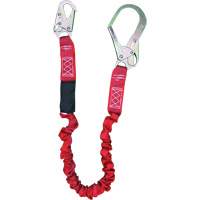 ShockSorb Internal Shock Lanyard, 6', Rebar Hook Center, Snap Hook Leg Ends, Polyester Mukwa Safety Services