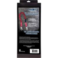 ShockSorb Internal Shock Lanyard, 6', Snap Hook Center, Snap Hook Leg Ends, Polyester Mukwa Safety Services