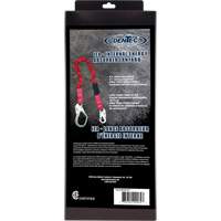 ShockSorb Internal Shock Lanyard, 6', Snap Hook Center, Snap Hook Leg Ends, Polyester Mukwa Safety Services