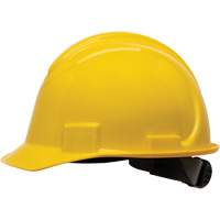 Casque de s&eacute;curit&eacute; &agrave; bord court North, R&eacute;pond aux normes CSA type 1, Suspension Rochet, Non ventil&eacute; Mukwa Safety Services