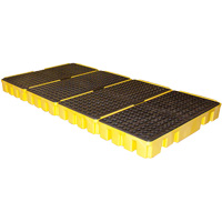 Palette &agrave; profil bas pour contr&ocirc;le des d&eacute;versements, Capacit&eacute; de d&eacute;versement 102 gal. US, 96" x 49" x 6,5" Mukwa Safety Services