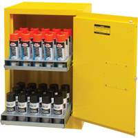 Flammable Aerosol Storage Cabinet, 12 gal., 1 Door, 23" W x 35" H x 18" D Mukwa Safety Services
