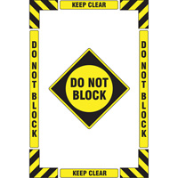 Trousse de marquage du sol ?Keep Clear Do Not Block? (se tenir &agrave; l&eacute;cart - ne pas encombrer), Adh&eacute;sif, Anglais avec pictogramme Mukwa Safety Services