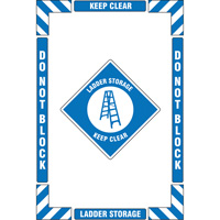 "Ladder Storage" Floor Marking Kit, Adhesive, English with Pictogram Mukwa Safety Services