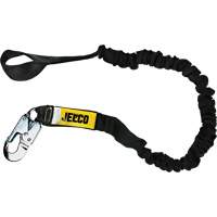 Arc Flash Shock Absorbing Lanyard, 6', Locking Snap Hook Center, Choke-Off Loop Leg Ends, Nylon Mukwa Safety Services