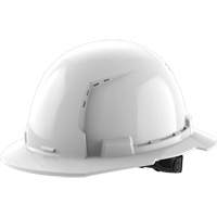 Full Brim Hardhat, Meets CSA Type 1, Ratchet Suspension, Vented Mukwa Safety Services