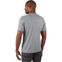 Hybrid Work Tee Shirt, Men's, Small, Grey Mukwa Safety Services
