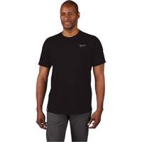Hybrid Work Tee Shirt, Men's, Small, Black Mukwa Safety Services