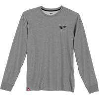 Hybrid Work Tee Shirt, Men's, Small, Grey Mukwa Safety Services