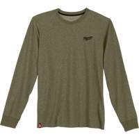 Hybrid Work Tee Shirt, Men's, Small, Green Mukwa Safety Services