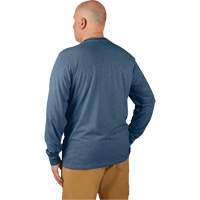 Hybrid Work Tee Shirt, Men's, Small, Blue Mukwa Safety Services