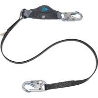 Anti-Corrosion Energy Absorbing Lanyard, 6', Snap Hook Center, Snap Hook Leg Ends, Polyester Mukwa Safety Services