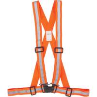 Harnais pour la circulation, Orange haute visibilit&eacute;, Couleur r&eacute;fl&eacute;chissante Argent, Moyen Mukwa Safety Services