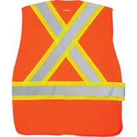 Veste d'arpenteur haute visibilit&eacute; conforme &agrave; la CSA, Orange haute visibilit&eacute;, Moyen, Polyester Mukwa Safety Services