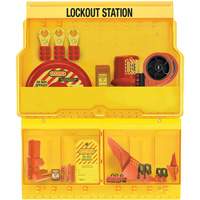 Premier Valve & Electrical Deluxe Lockout Station, None Padlocks, 32 Padlock Capacity, Padlocks Not Included Mukwa Safety Services