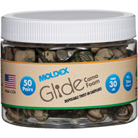 Glide&reg; Camo Foam Earplugs, Bulk - Canister Mukwa Safety Services