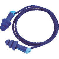 Alphas Metal Detectable Reusable Earplugs, Corded, One-Size, Bulk - Polybag, 27 NRR dB Mukwa Safety Services