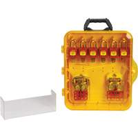 Lockout Station with Keyed Alike Nylon Safety Lockout Padlocks, Plastic Padlocks, 12 Padlock Capacity, Padlocks Included Mukwa Safety Services