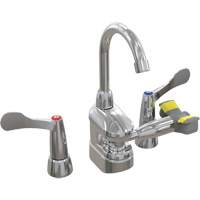 Swing-Activated Faucet/Eyewash with Wristblade Faucet Valves, Sink Mount Installation Mukwa Safety Services