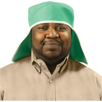 Chapeau avec couvre-nuque en coton ignifug&eacute; Weldlite, Taille unique, Vert Mukwa Safety Services