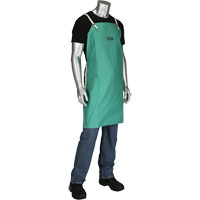 Dynamic Ironcat&reg; FR Cotton Sateen Apron, Bib, Green Mukwa Safety Services