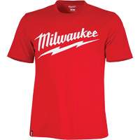 Chandail &agrave; manches courtes tr&egrave;s r&eacute;sistant avec logo Milwaukee, Hommes, Petit, Rouge Mukwa Safety Services